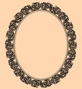 Black lace frame Royalty Free Stock Photo