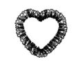 Black Lace Heart Royalty Free Stock Photo