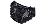 black lace panties isolated Royalty Free Stock Photo