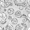 Black lace seamless pattern Royalty Free Stock Photo