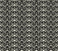 Black lace seamless pattern on white background Royalty Free Stock Photo