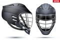 Black Lacrosse Helmet set