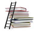 Black ladder and book