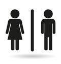 Black ladies and gents toilet icon signs