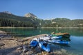 ZABLJAK, MONTENEGRO - AUGUST 8, 2017: Black Lake in Durmitor National Park Royalty Free Stock Photo