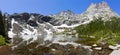 Black Lake and Rocky Mountains Royalty Free Stock Photo