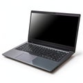 Blueblack Laptop With Open Screen On White Background Royalty Free Stock Photo