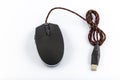 Black laser computer mouse isolated on white background Royalty Free Stock Photo