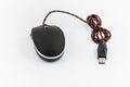 Black laser computer mouse isolated on white background Royalty Free Stock Photo