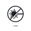 black laser isolated vector icon. simple element illustration from traffic signs concept vector icons. laser editable logo symbol Royalty Free Stock Photo