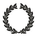 Black laurel wreath