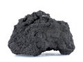 black lava coal isolated over white background Royalty Free Stock Photo