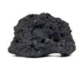 black lava coal isolated over white background Royalty Free Stock Photo