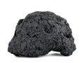 black lava coal isolated over white background Royalty Free Stock Photo