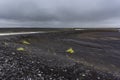 Black lava field near Skaftafell National Park, Iceland Royalty Free Stock Photo