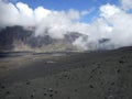 Black lava field on volcanic island, Cape Verde Royalty Free Stock Photo