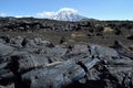 Black lava formation close to Tolbachik volcano in the far east peninsula of Kamchatka in Russia