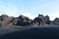 Black Lava Rock Formations on Dritvik Beach