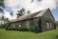 A view of the old church at Keanae Point on Maui, Hawaii. Royalty Free Stock Photo