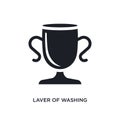 black laver of washing isolated vector icon. simple element illustration from religion concept vector icons. laver of washing