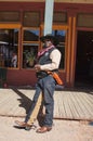 Black Lawman in Tombstone Arizona Royalty Free Stock Photo