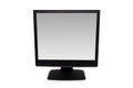 Black lcd monitor isolated on the white Royalty Free Stock Photo