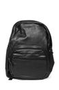 Black leather backpack