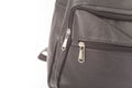 Black leather bag details Royalty Free Stock Photo