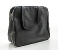 black leather bag on white background Royalty Free Stock Photo