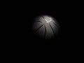 Metalic Basketball close-up on studio background Royalty Free Stock Photo