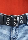 Black leather belt Royalty Free Stock Photo