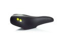 Black leather bicycle saddle Royalty Free Stock Photo