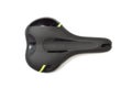 Black leather bicycle saddle Royalty Free Stock Photo