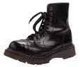 Black Leather Boot With Laces Royalty Free Stock Photo