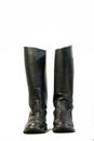 Black leather boots Royalty Free Stock Photo