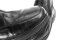 Black leather boots Royalty Free Stock Photo