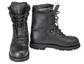 Black leather boots Royalty Free Stock Photo