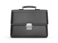 Black leather briefcase