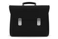 Black leather briefcase isolated on white Royalty Free Stock Photo