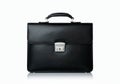 Black Leather Briefcase With Lock And Handle