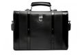 Black leather briefcase on white background. Neural network AI generated Royalty Free Stock Photo