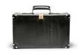 Black leather briefcase on white background. Neural network AI generated Royalty Free Stock Photo