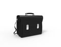 Black leather business briefcases - two locks Royalty Free Stock Photo