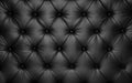 Black leather capitone background texture