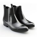 Black leather Chelsea boots