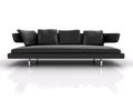 Black leather couch Royalty Free Stock Photo