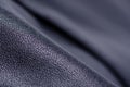 Black leather fabric textile material texture macro Royalty Free Stock Photo