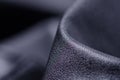 Black leather fabric textile material texture macro Royalty Free Stock Photo