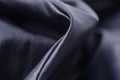 Black leather fabric textile material texture macro Royalty Free Stock Photo