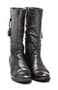 Black Leather Female Boots Royalty Free Stock Photo